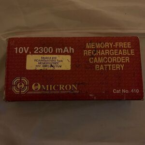 Omicron Model #410 10V, 2300 mAh RCA/Hitachi VHS Type Long Style